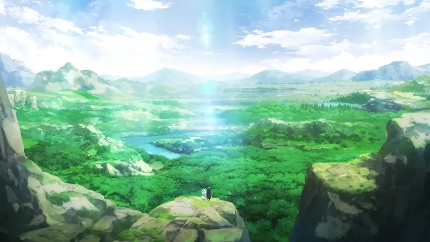 Thư giãn cùng khung cảnh đồng quê trong ảnh anime thiên nhiên đồng quê