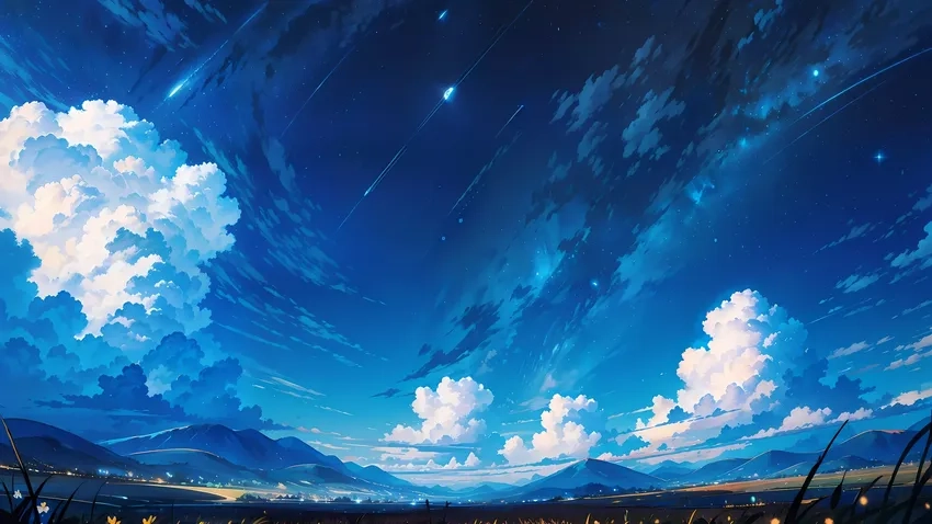 Tải hình nền anime bầu trời tuyệt đẹp cho điện thoại