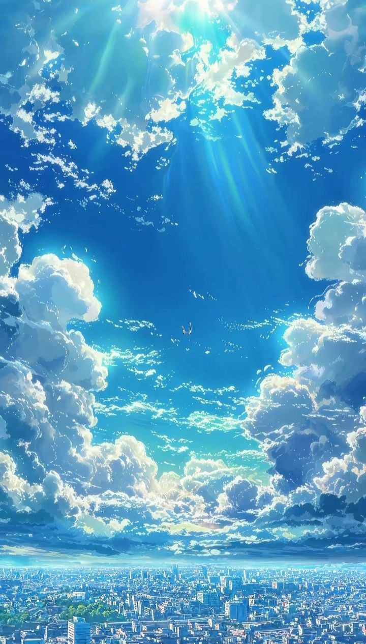 Khám phá ảnh anime bầu trời rực rỡ đầy màu sắc