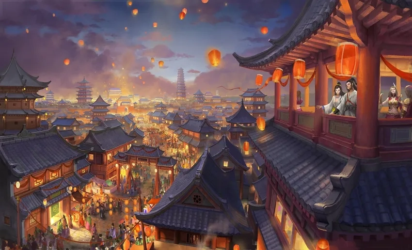 Background anime cổ trang tuyệt đẹp cho mọi thiết bị