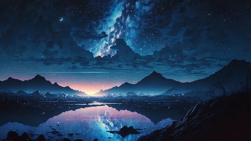 Wallpaper anime đêm 4K sắc nét tuyệt vời