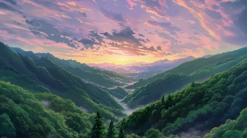 Anime phong cảnh đẹp dễ thương ngọt ngào