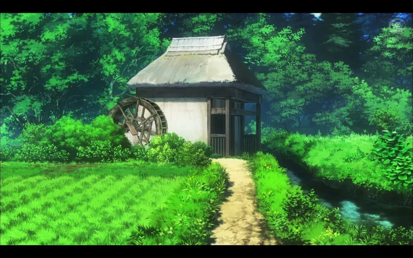 Anime phong cảnh đồng cỏ xanh ngát dịu dàng chạm vào tâm hồn