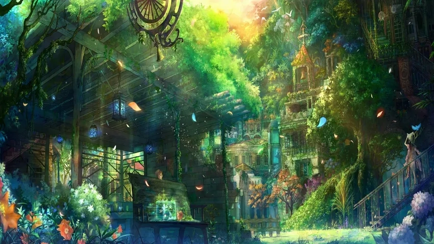 Background anime phong cảnh fantasy mê hoặc mọi ánh nhìn