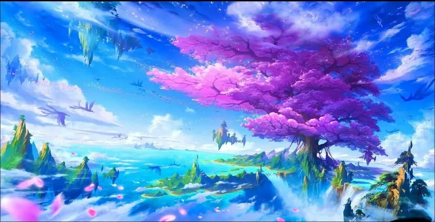 Anime phong cảnh đẹp fantasy mê hoặc mọi ánh nhìn