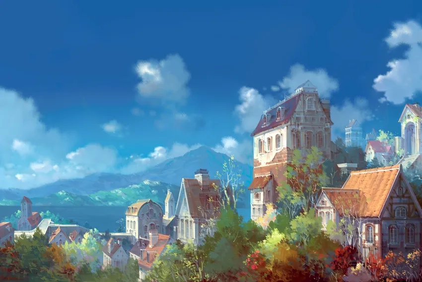 Anime phong cảnh chill fantasy thư giãn tâm hồn