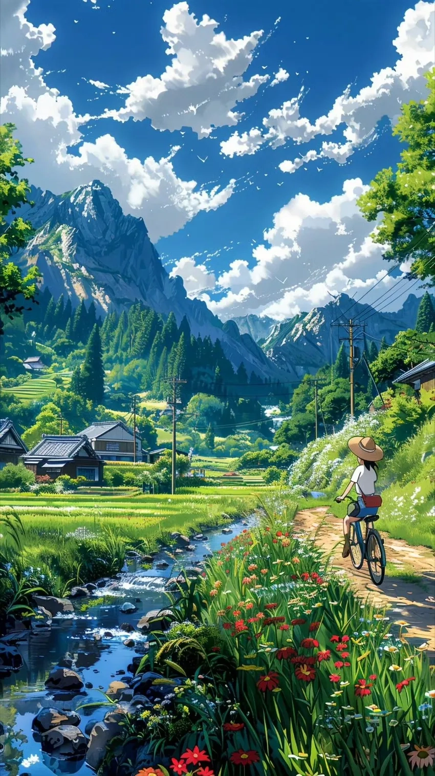 Tận hưởng ảnh anime mùa hè lãng mạn 