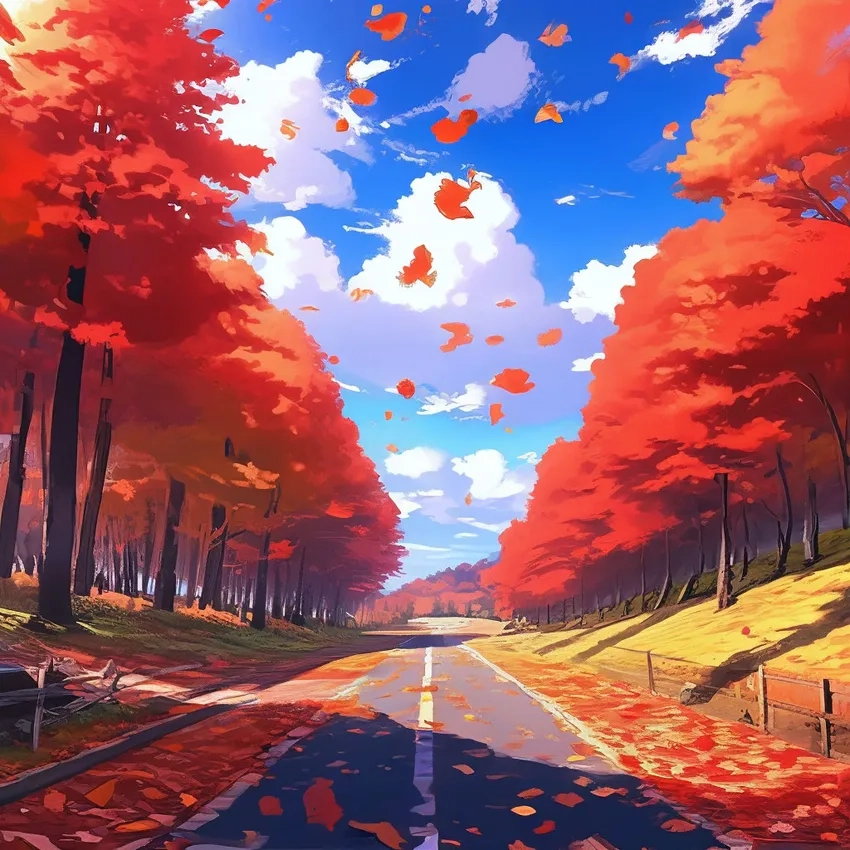 Anime phong cảnh Nhật Bản mùa thu đẹp như tranh vẽ
