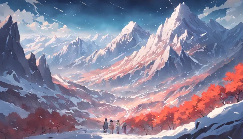 Thay đổi màn hình với hình nền anime núi rừng ấn tượng