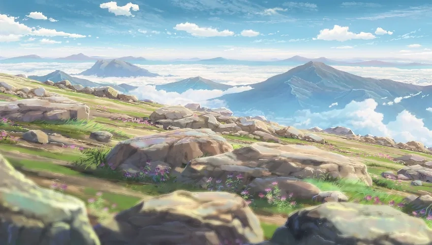 Tận hưởng wallpaper anime rừng núi đẹp mắt và yên bình