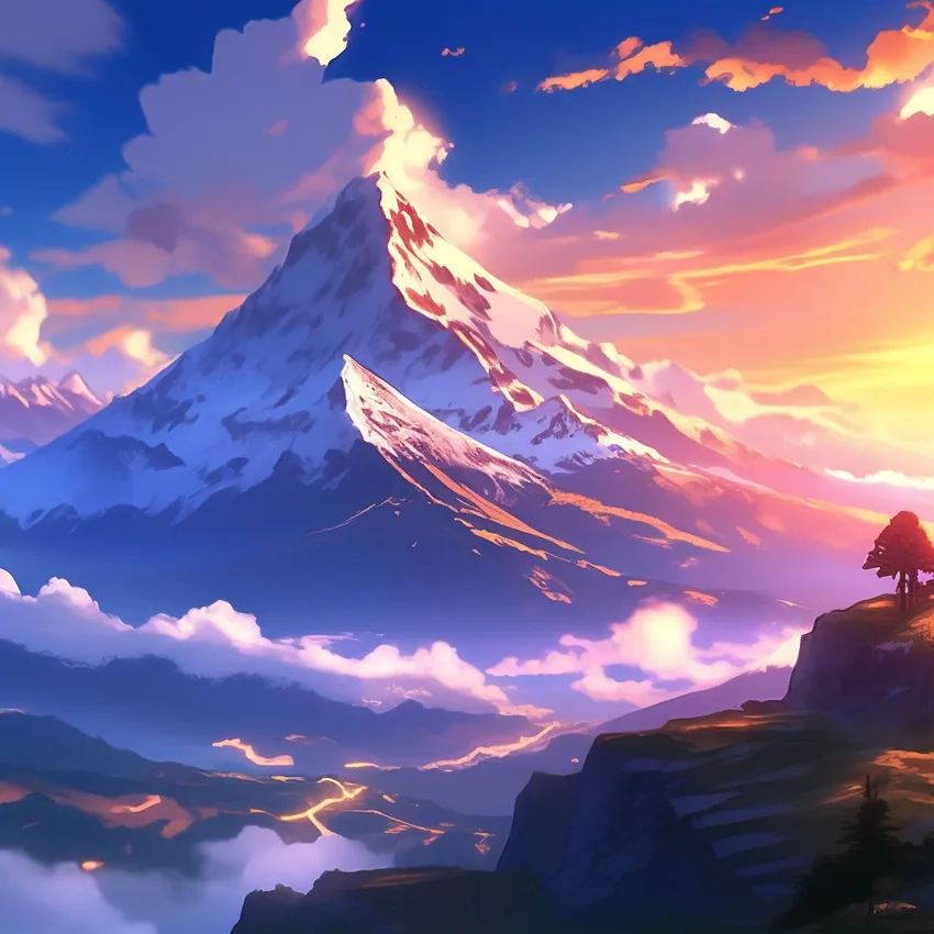 Ảnh nền anime thiên nhiên giúp góc làm việc thêm sinh động