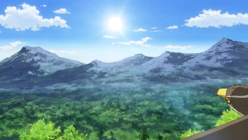 Hình anime núi non trùng điệp cho trải nghiệm thiên nhiên chân thực