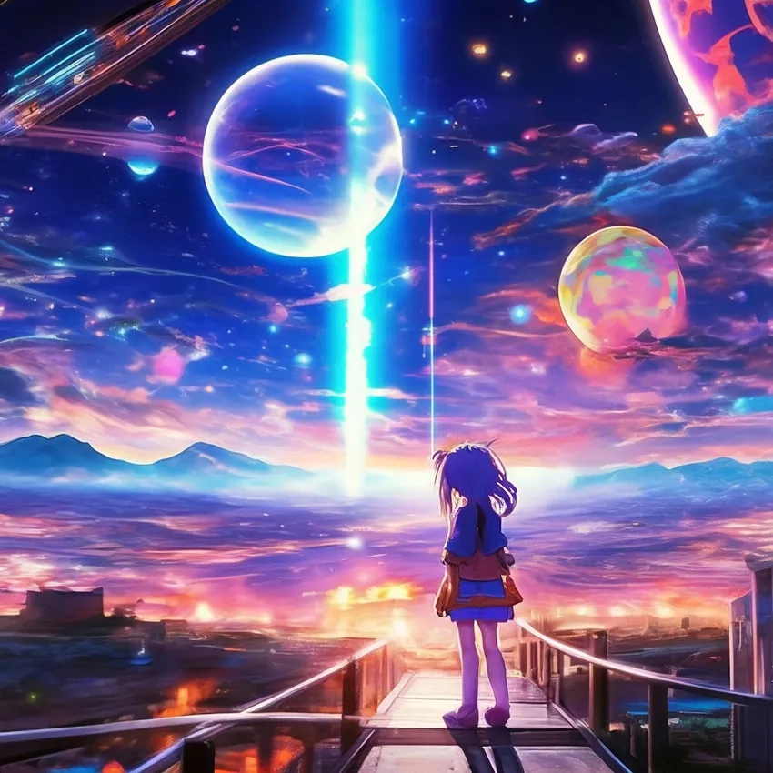 Khám phá anime vũ trụ đẹp mắt với cảnh thiên hà rực rỡ