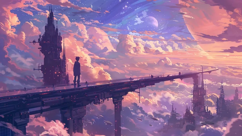 Hình nền anime không gian 4K cho trải nghiệm tuyệt đỉnh