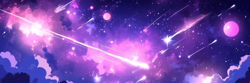 Ảnh anime thiên hà đẹp lung linh như trong mơ