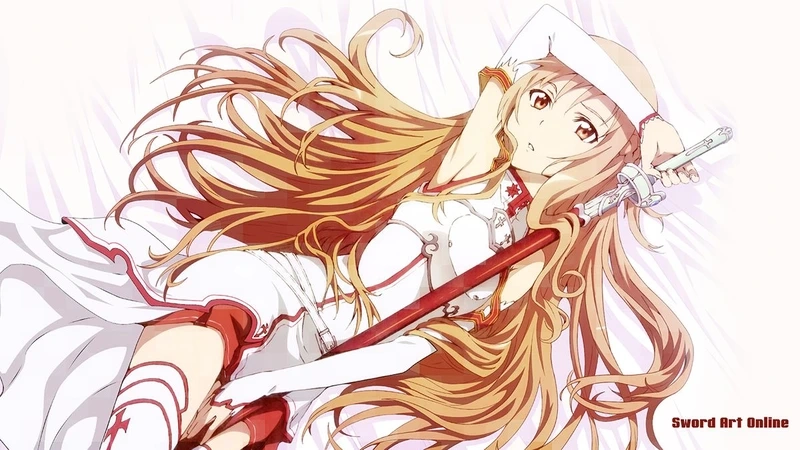 Asuna Yuuki anime trong cảnh chiến đấu ấn tượng và sống động