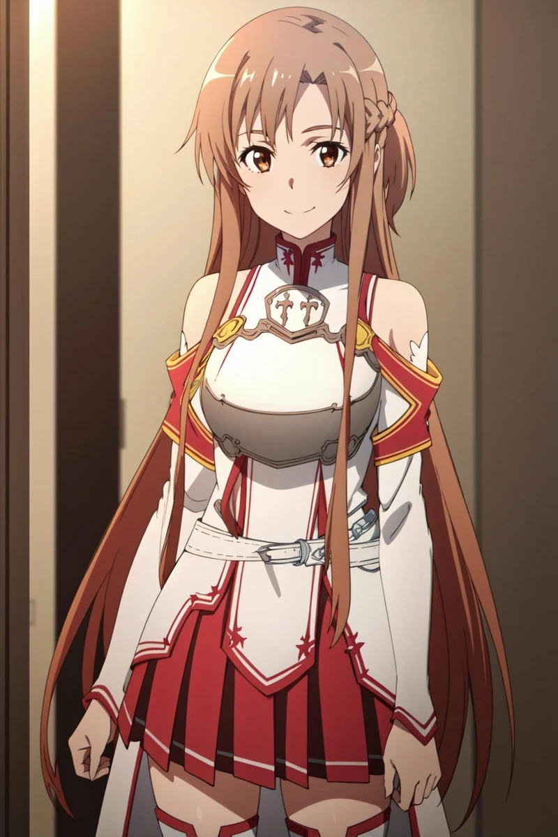 Asuna Yuuki sword art online với ánh nhìn mạnh mẽ và quyền lực