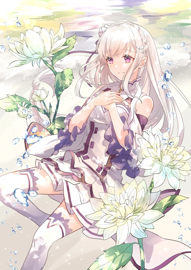 Emilia anime character với sức hút dịu dàng sâu lắng