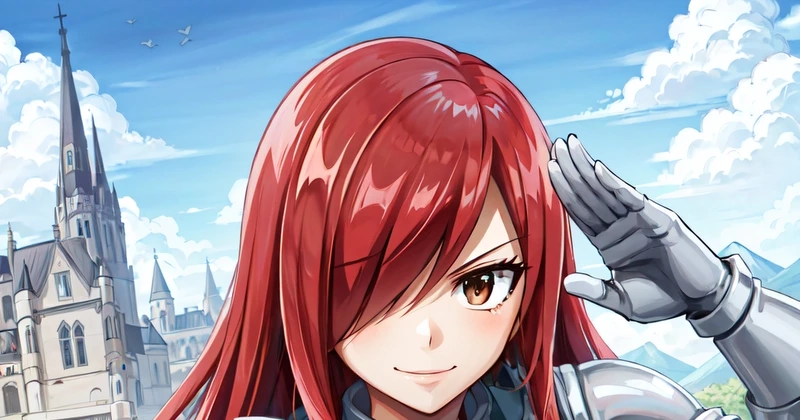 Hình nền sắc nét erza scarlet 4k wallpaper