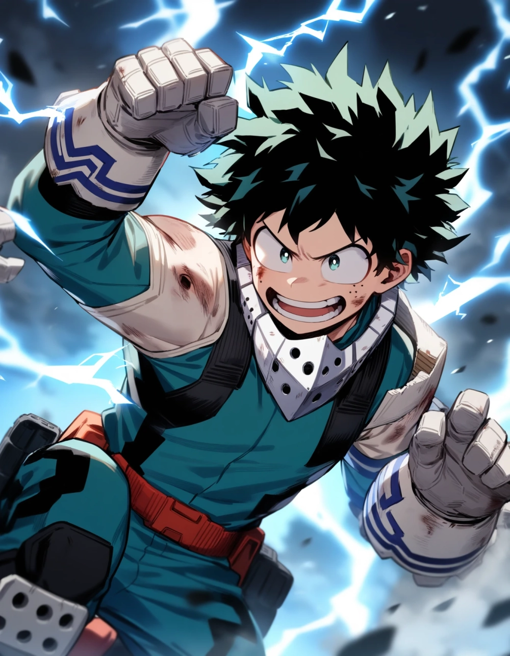 Izuku Midoriya anime với phong cách năng động ấn tượng