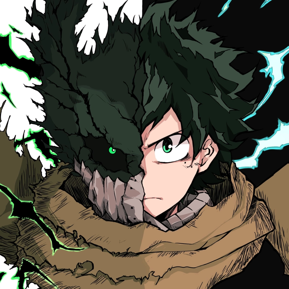 Izuku Midoriya hình vẽ thể hiện cá tính nổi bật