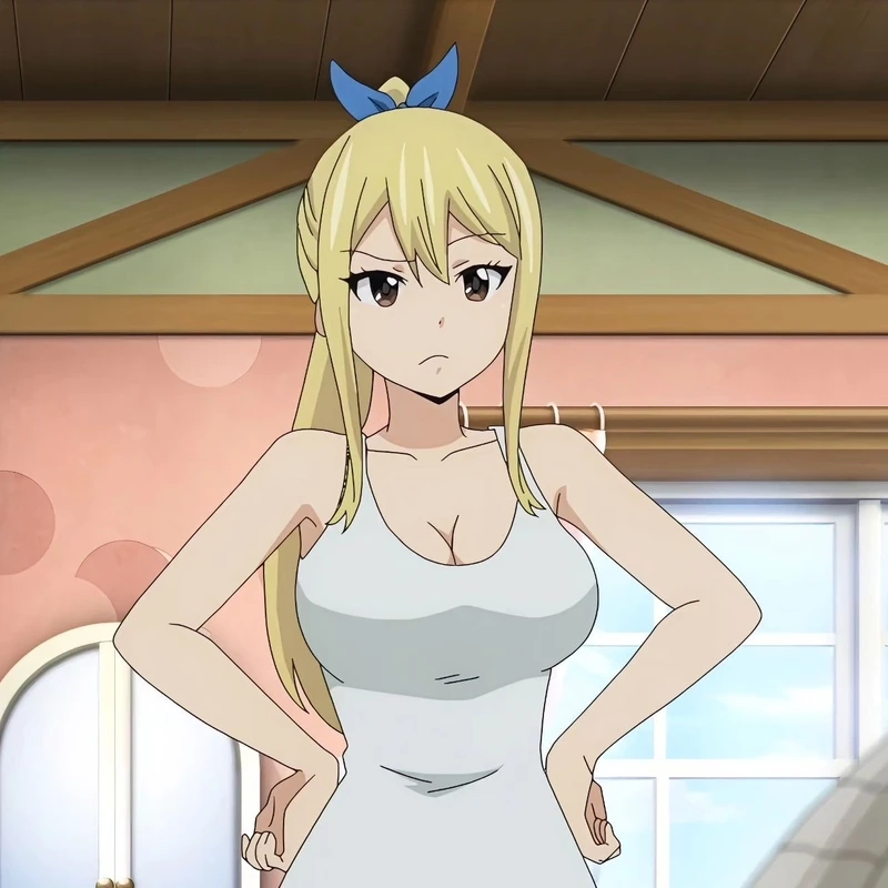 Anime Lucy Heartfilia tạo hình ma thuật đầy sắc màu lấp lánh