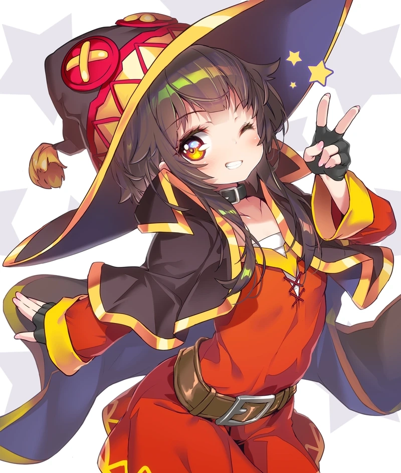 Cute Megumin với đôi mắt to tròn và biểu cảm hồn nhiên