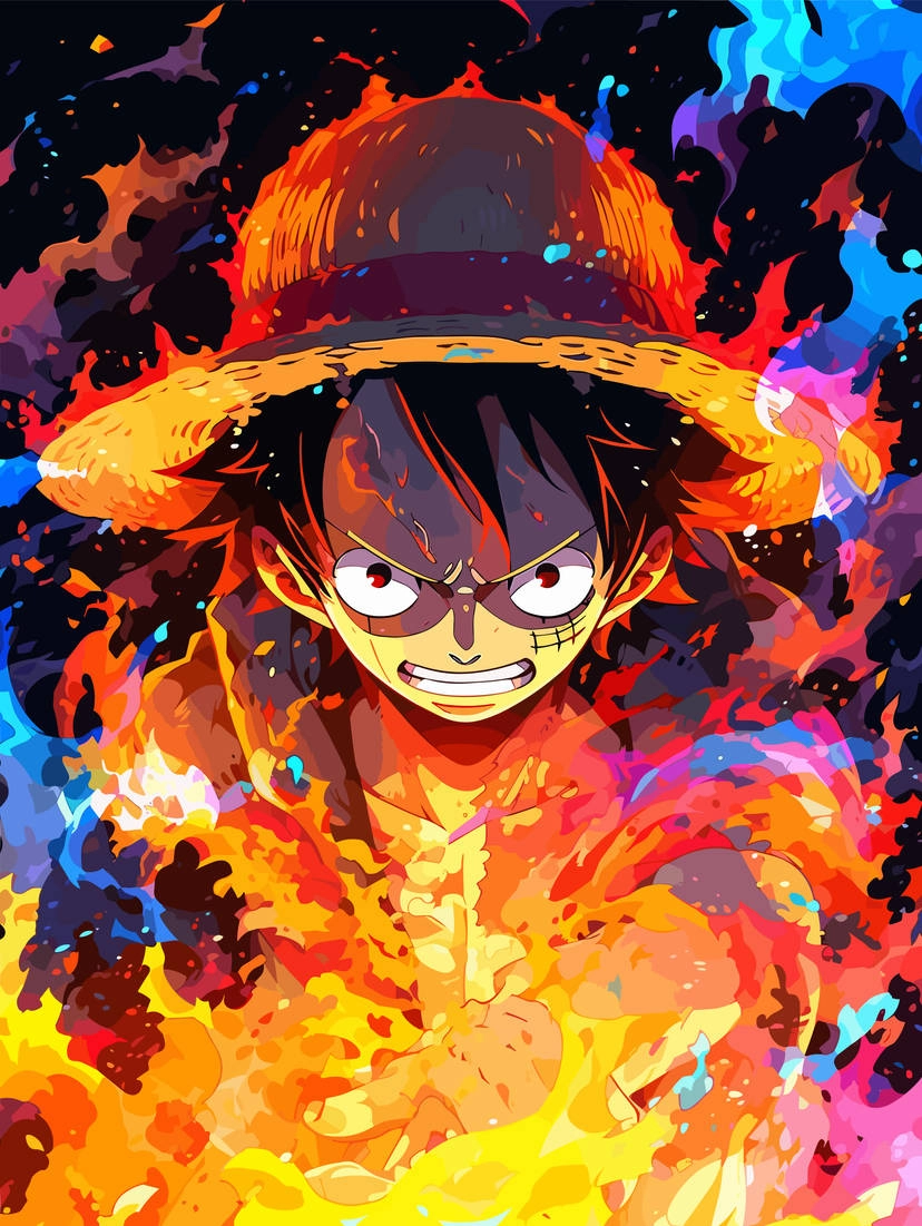Monkey D. Luffy hình vẽ thể hiện cá tính nổi bật