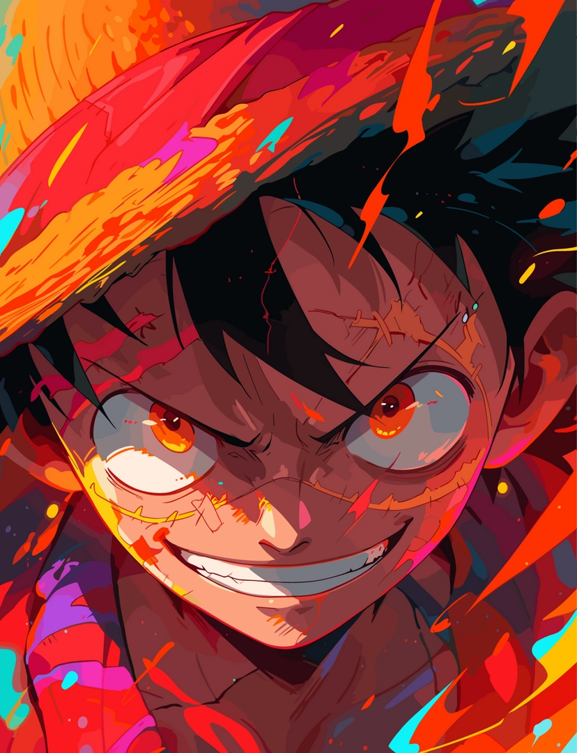Monkey D. Luffy art mang phong cách nghệ thuật tinh tế