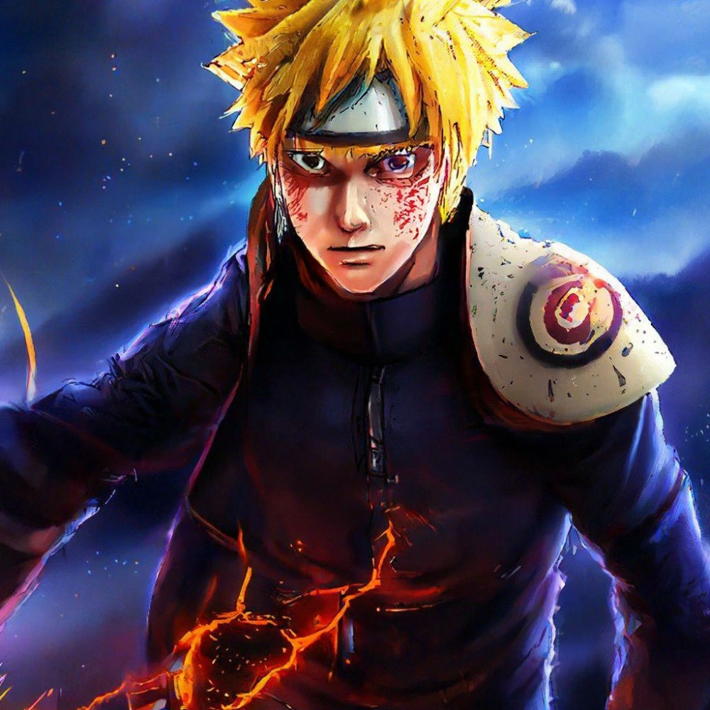 Naruto Uzumaki hình nền nổi bật với phong thái mạnh mẽ