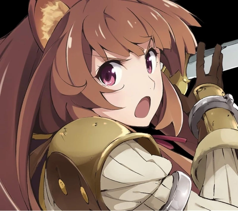 Anime Raphtalia với mái tóc nâu dài và đôi tai demi-human đầy đặc trưng