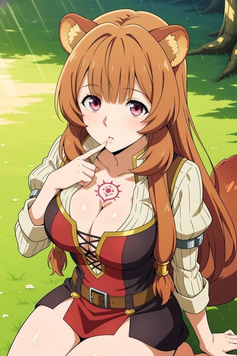 4K ultra HD Raphtalia wallpaper với nền fantasy và ánh sáng lung linh