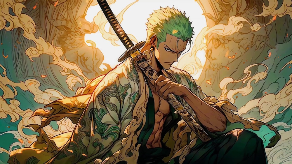 Hình ảnh Roronoa Zoro nổi bật với sức hút cuốn mắt