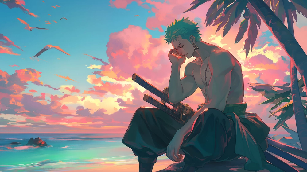 Roronoa Zoro anime mang phong cách năng động nổi bật