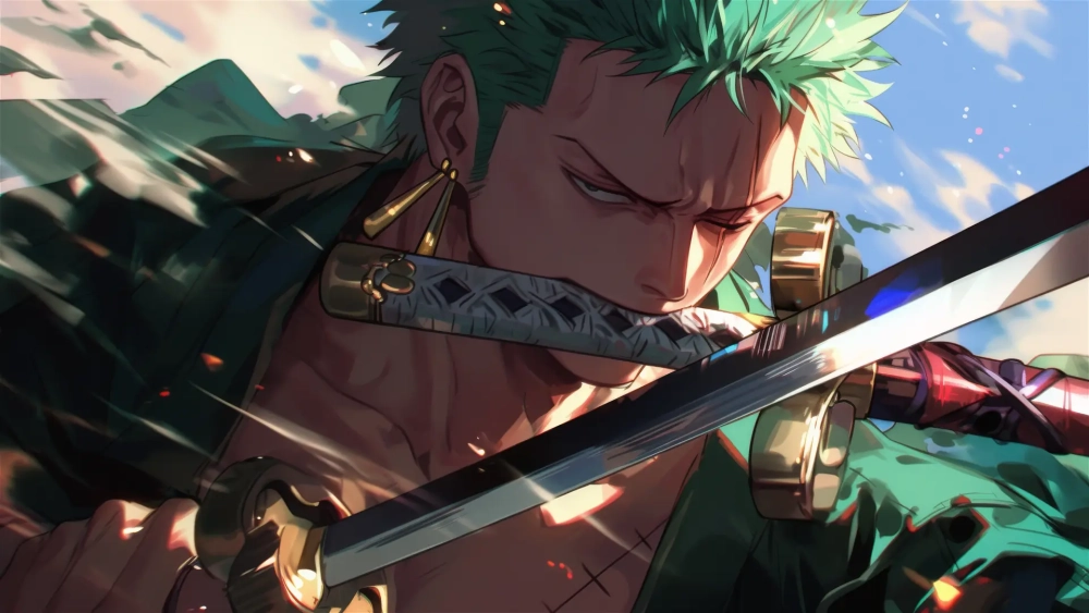 Roronoa Zoro hình vẽ thể hiện khí chất nổi bật