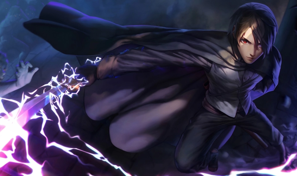 Tranh Sasuke Uchiha phác họa khí chất đầy thu hút