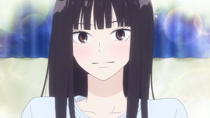 Cute Sawako Kuronuma với kiểu tóc thẳng tự nhiên và ánh mắt đầy ngây thơ