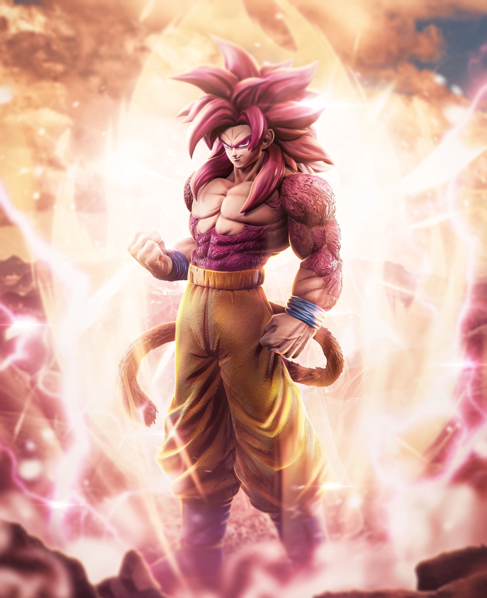 Hình nền Son Goku nổi bật với thần thái mạnh mẽ