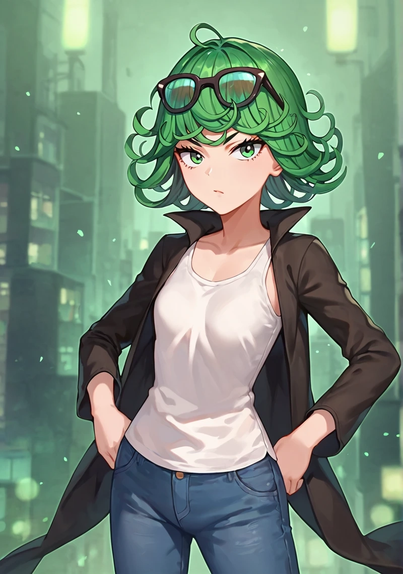 Tatsumaki One Punch Man siêu anh hùng quyền năng xanh