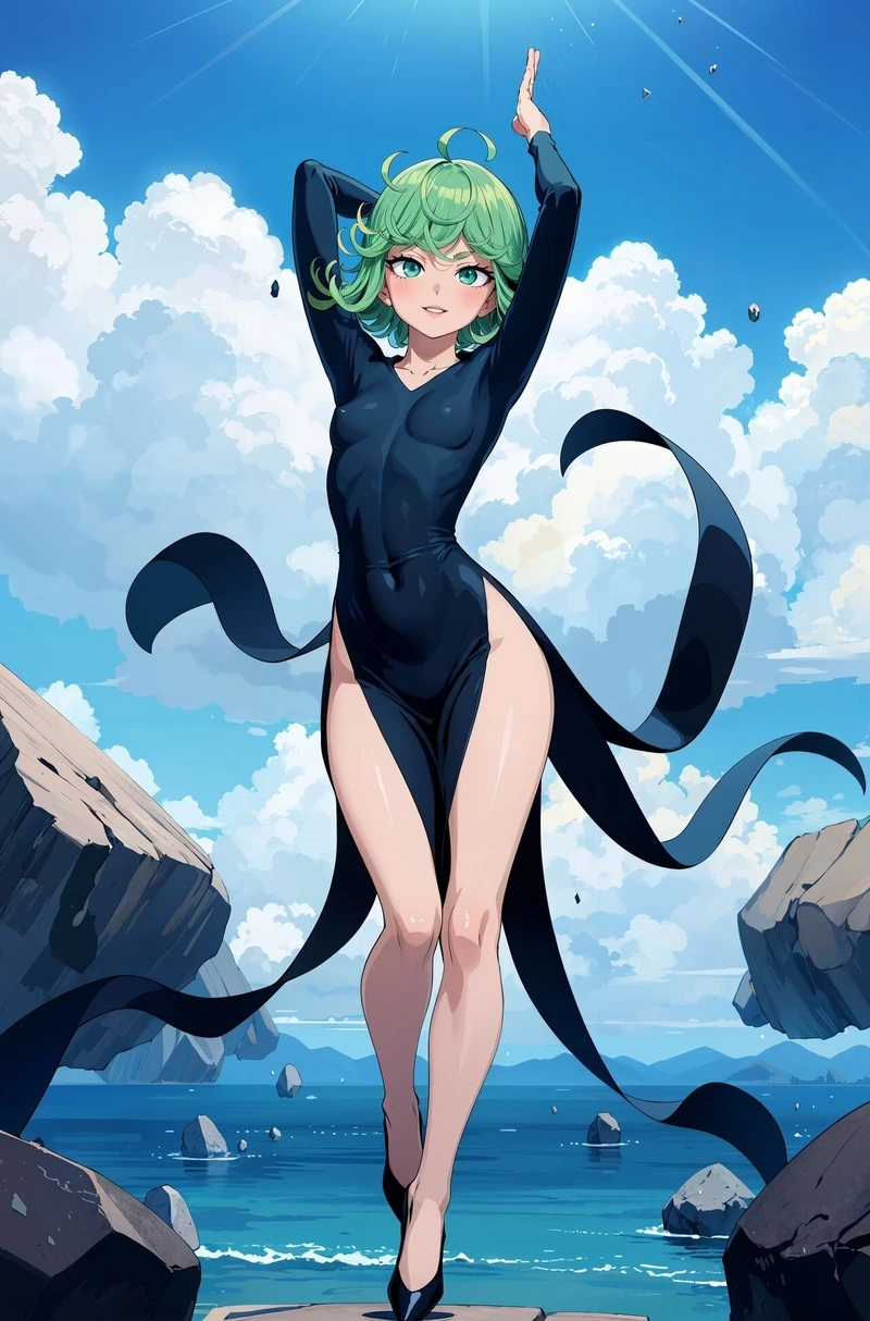 Tatsumaki cute vẻ đẹp khó cưỡng của Quỷ Xanh