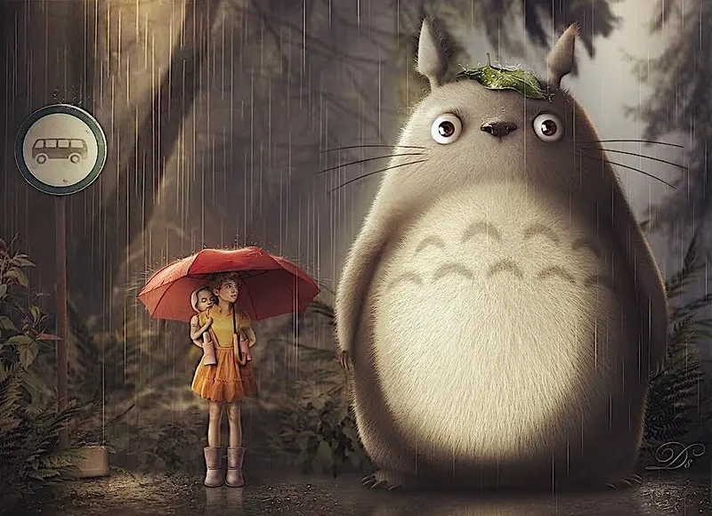 Khoảnh khắc hình Totoro hoạt hình kinh điển