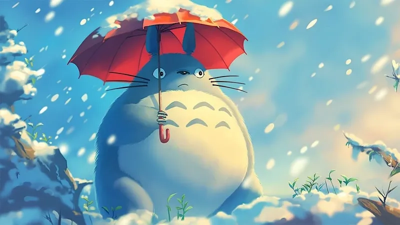 Thay ngay hình nền Totoro máy tính cực chill