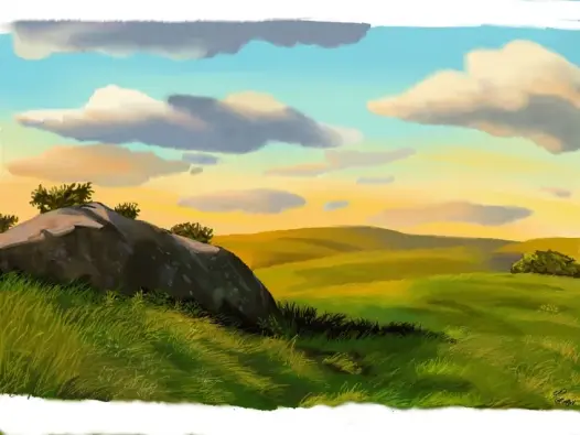 Tổng hợp ảnh anime phong cảnh đồi cỏ chất lượng cao