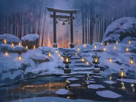 Top ảnh anime phong cảnh mùa đông cho fan yêu nghệ thuật